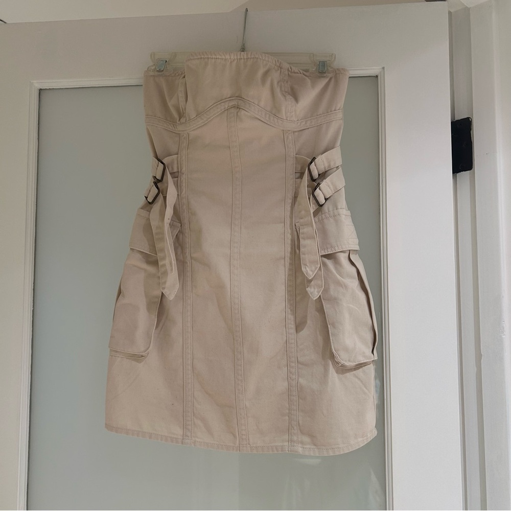 NWT Strapless Cargo Mini Dress